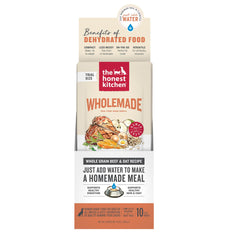The Honest Kitchen Wholemade déshydraté boeuf et avoine sec, rapide et délicieux pour chiens.