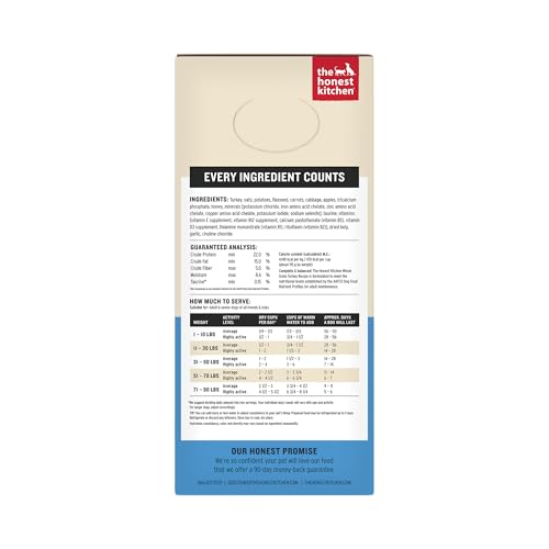 The Honest Kitchen WholeMade Dinde - ingrédients naturels pour une nutrition équilibrée.