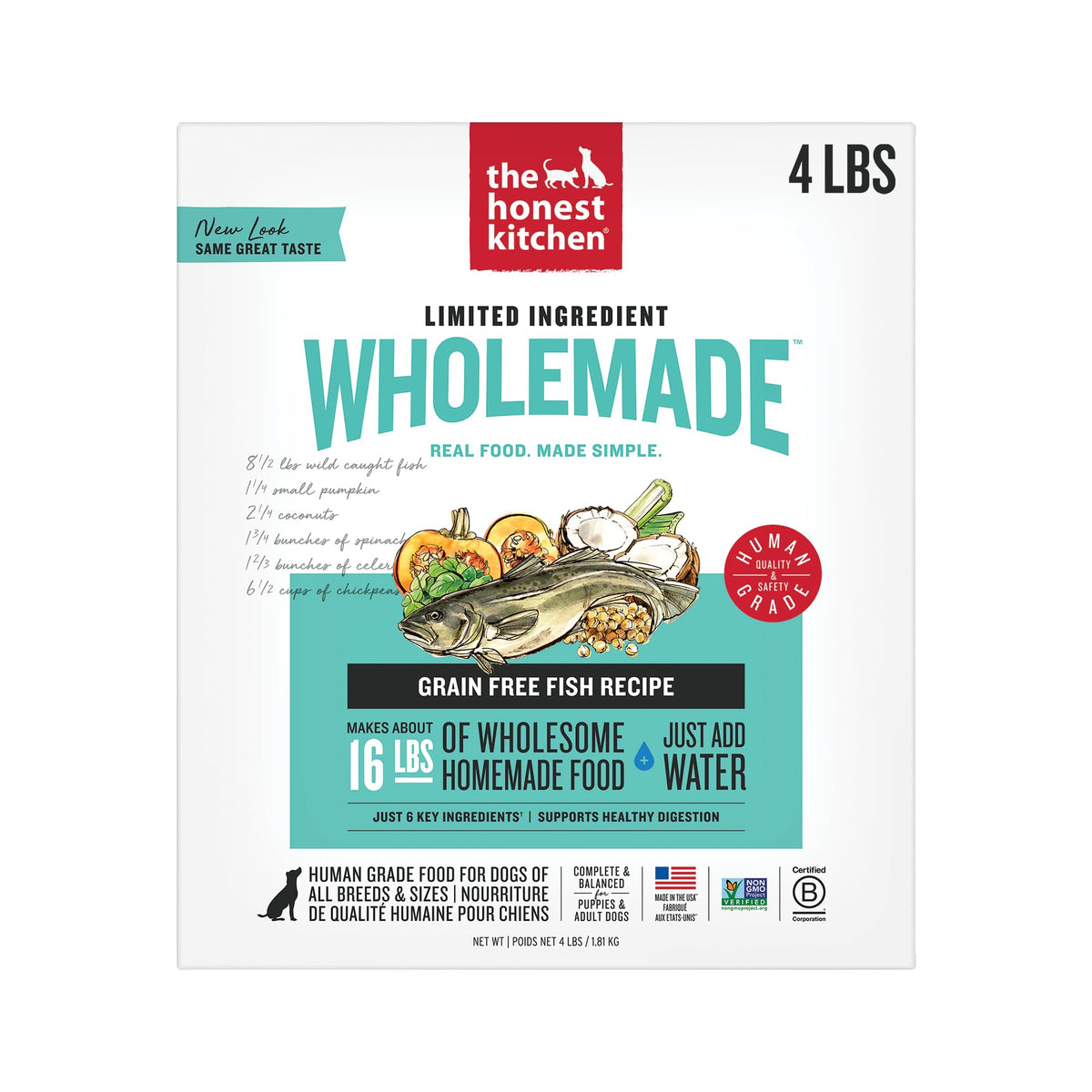 The Honest Kitchen Wholemade emballage pratique pour chien sensible