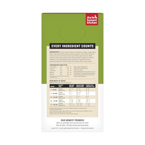 The Honest Kitchen Wholemade rehydrater eau chaude, texture onctueuse et appetit accrue.