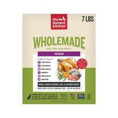 The Honest Kitchen Wholemade Senior, sac 7 lb, pratique et réhydratable pour repas complets.