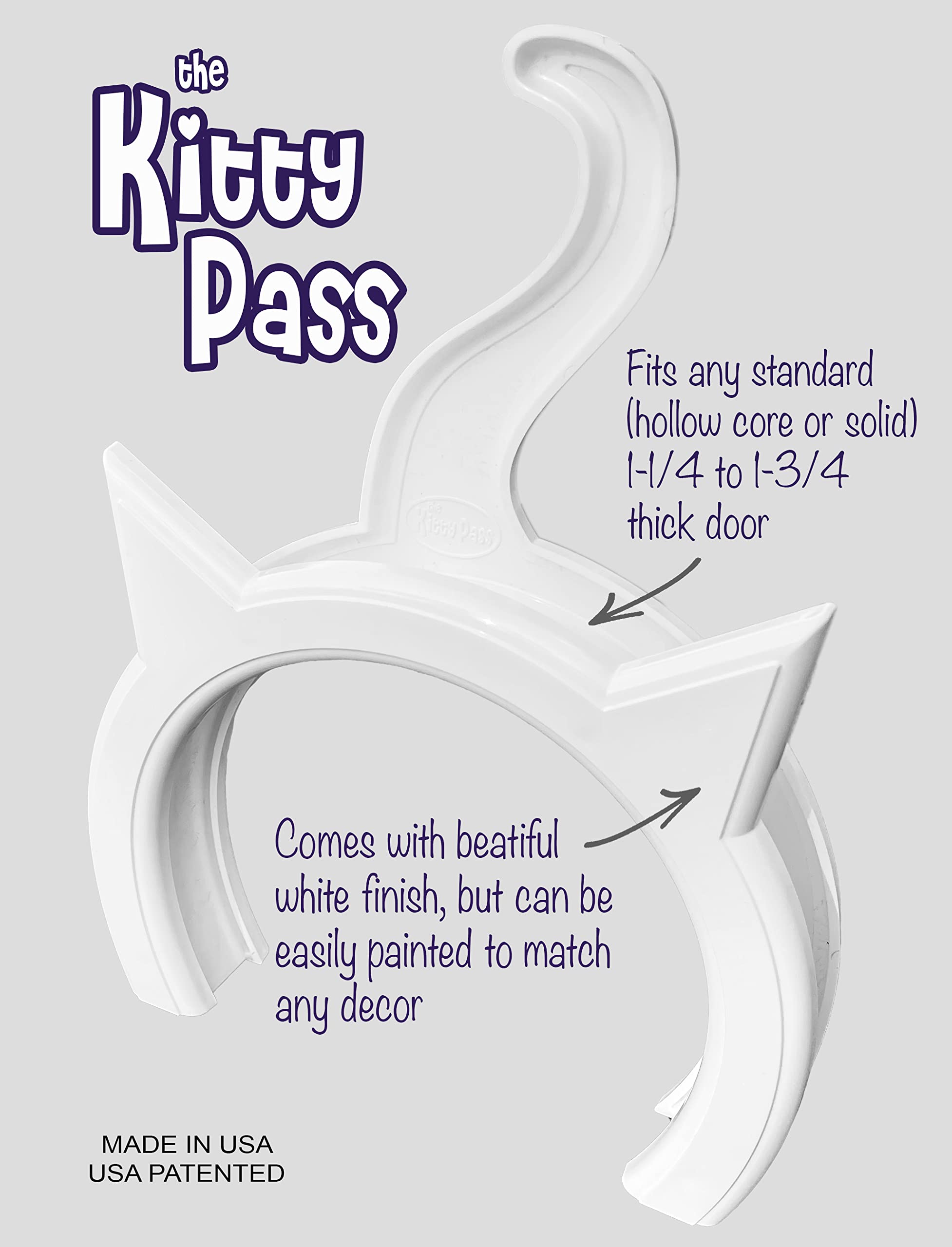 The Kitty Pass fini blanc semi-brillant, installation prête à peindre.