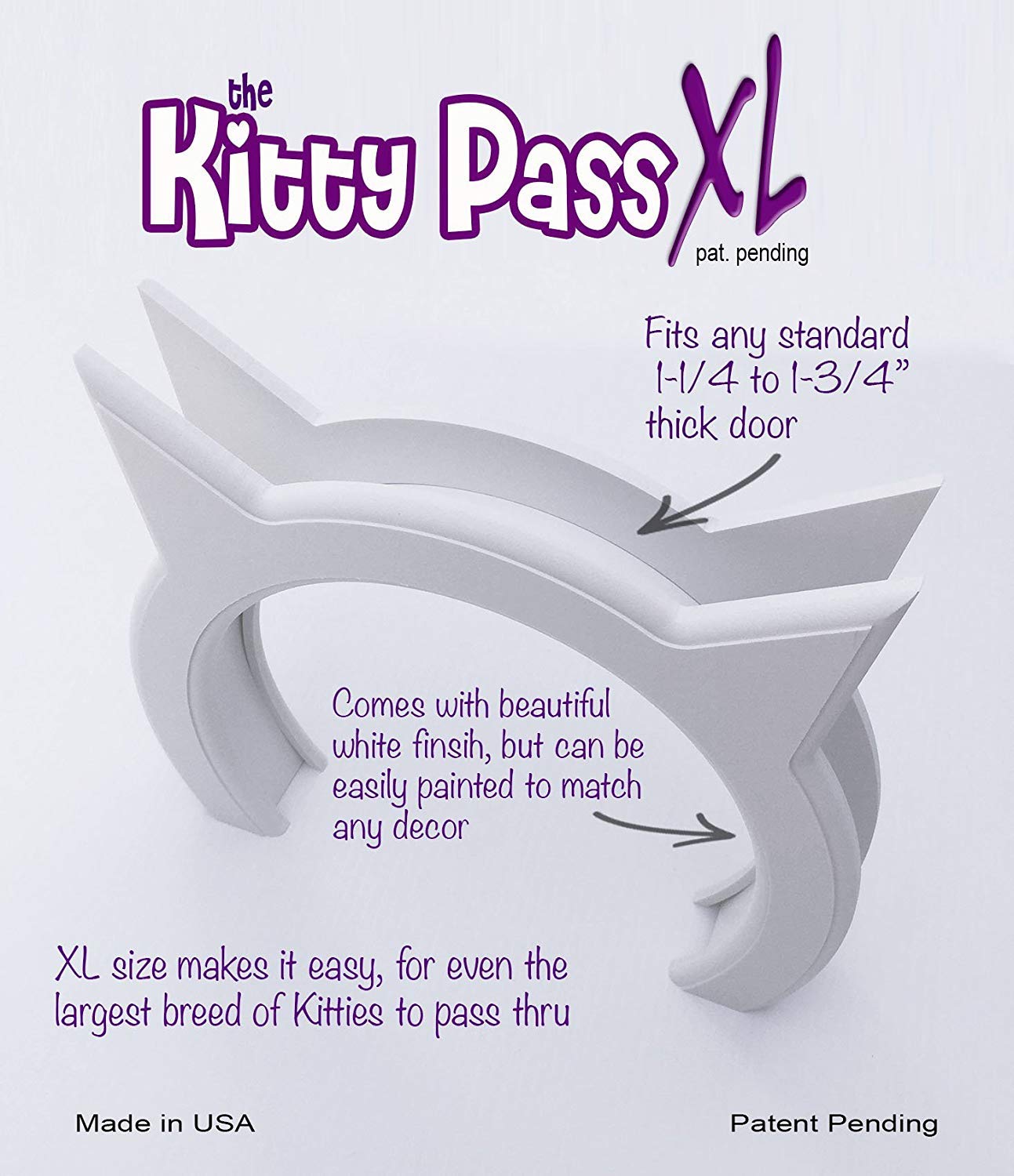 The Kitty Pass XL compatibilite porte: s'adapte aux portes intérieures standard.