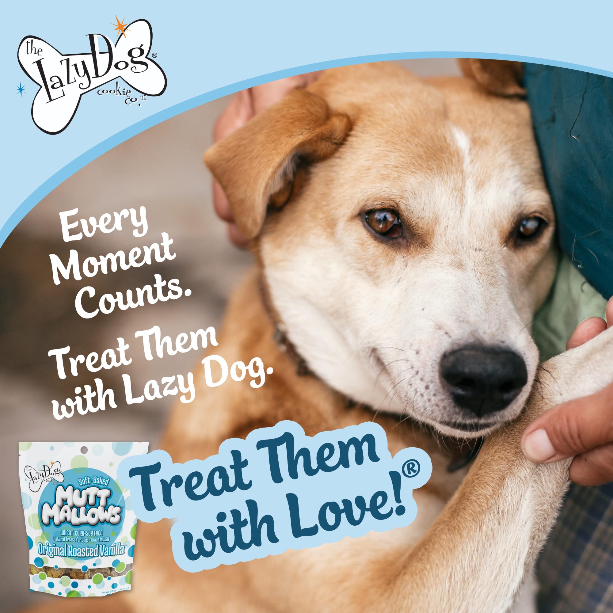The Lazy Dog Cookie Co. Mutt Mallows fraise-miel — douceur fruitée idéale pour balades