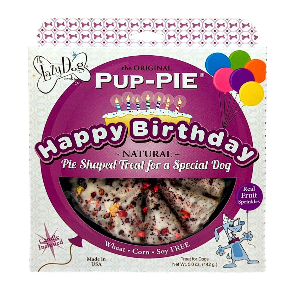 The Lazy Dog Pup-Pie emballage attractif, parfait pour offrir lors d anniversaires canins.