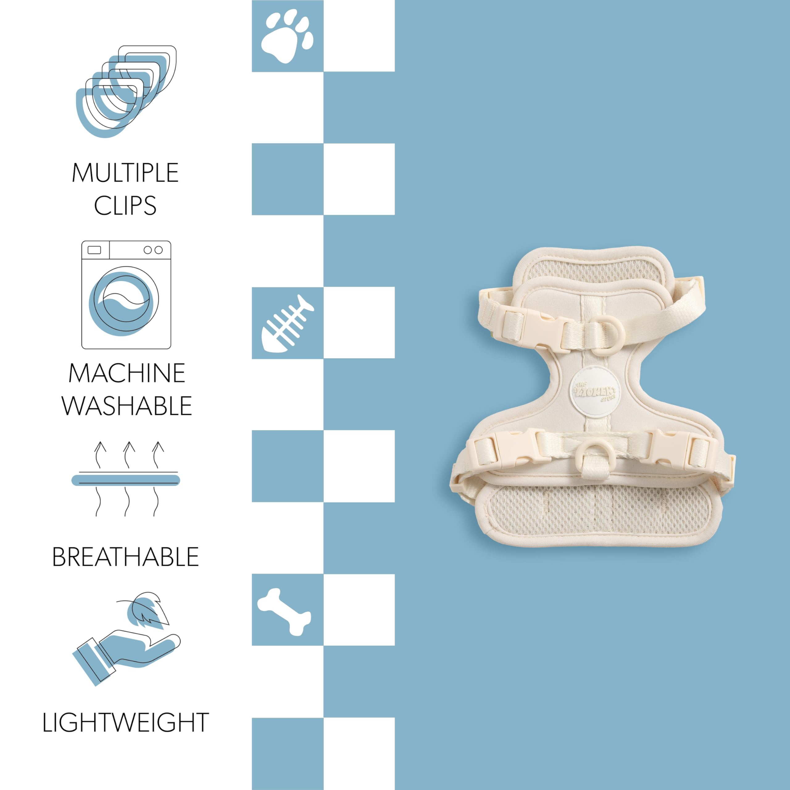 Harnais Arlo THE LICKER STORE, nylon durable et lavable pour petit animal.