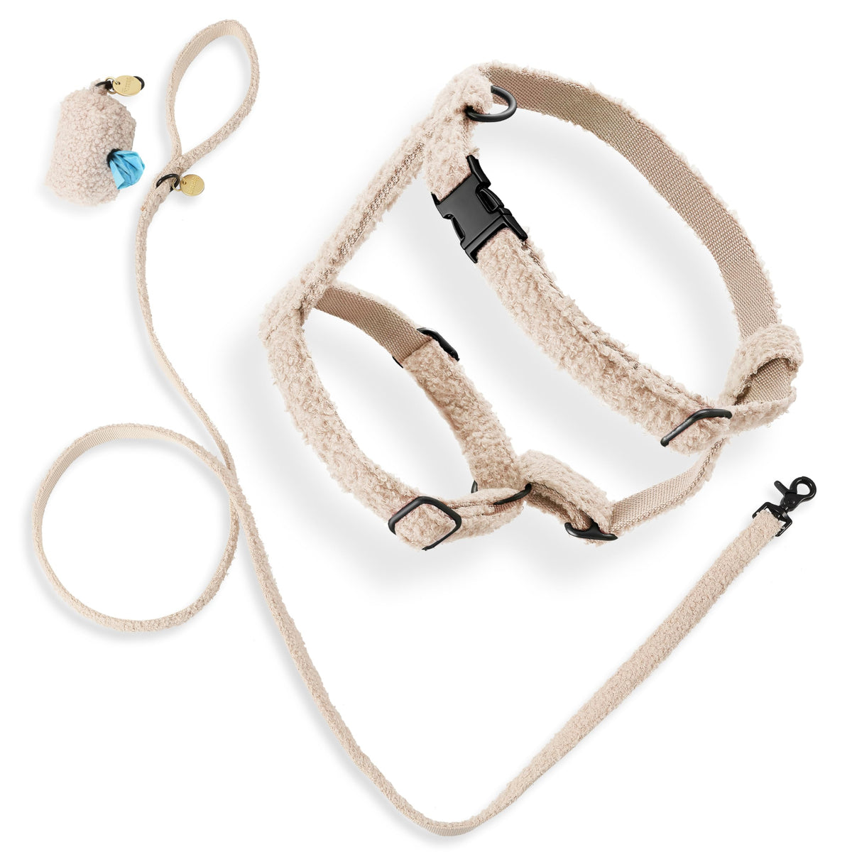THE LICKER STORE WLK1002A harnais teddy camel, confort doux pour les balades.