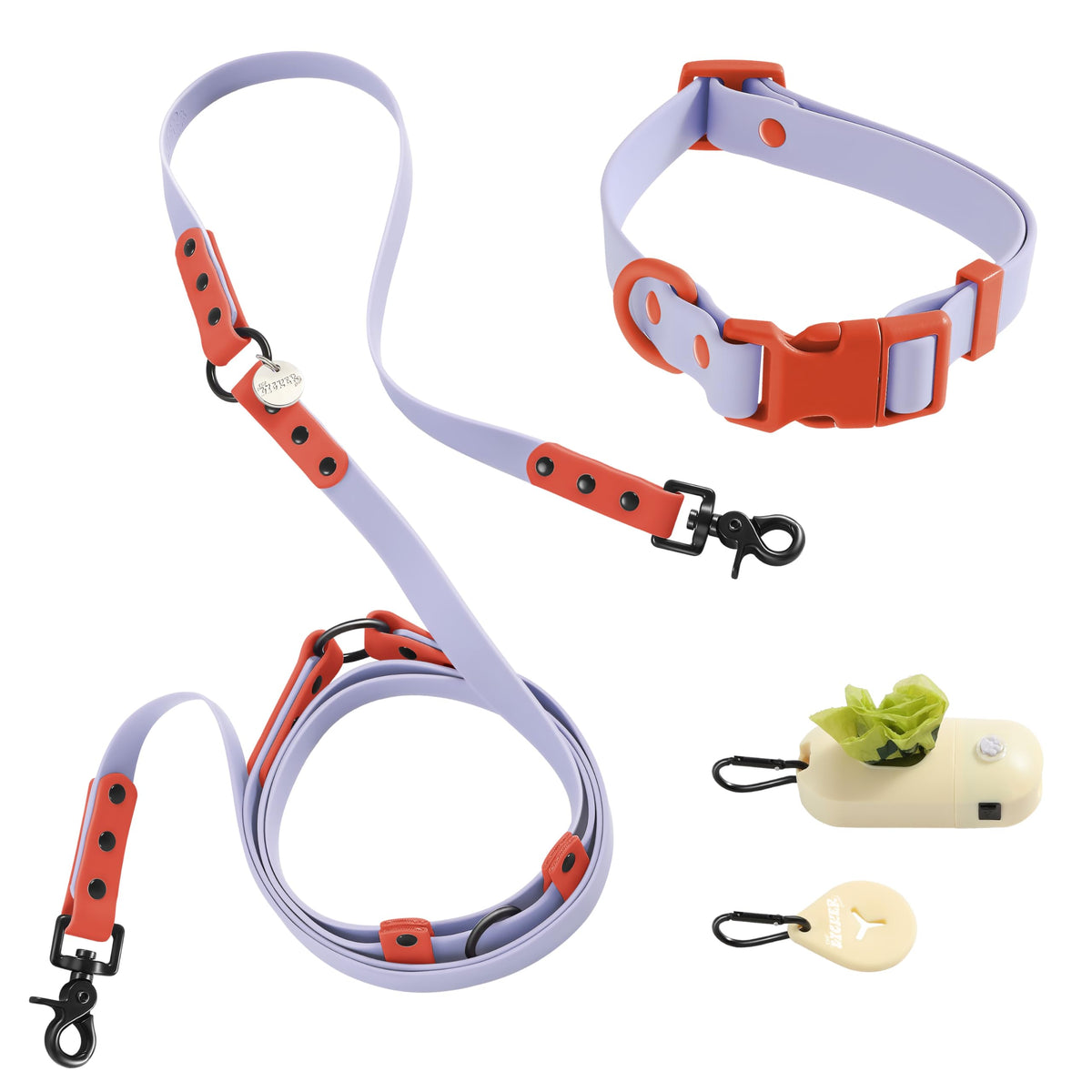 THE LICKER STORE WLK1005E-5SET Luna, longe reglable et collier pour 6 configurations, liberté mains libres.