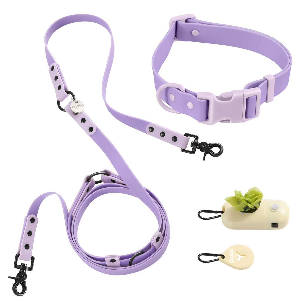 THE LICKER STORE Luna Grand 8ft, laisse 6-en-1 pour promenades mains libres.