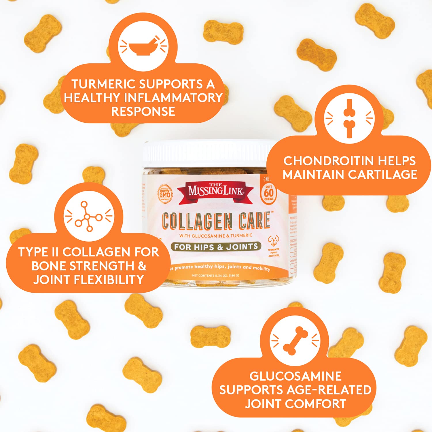 Ingrédients naturels: The Missing Link Collagen Care soutient les articulations sans colorants