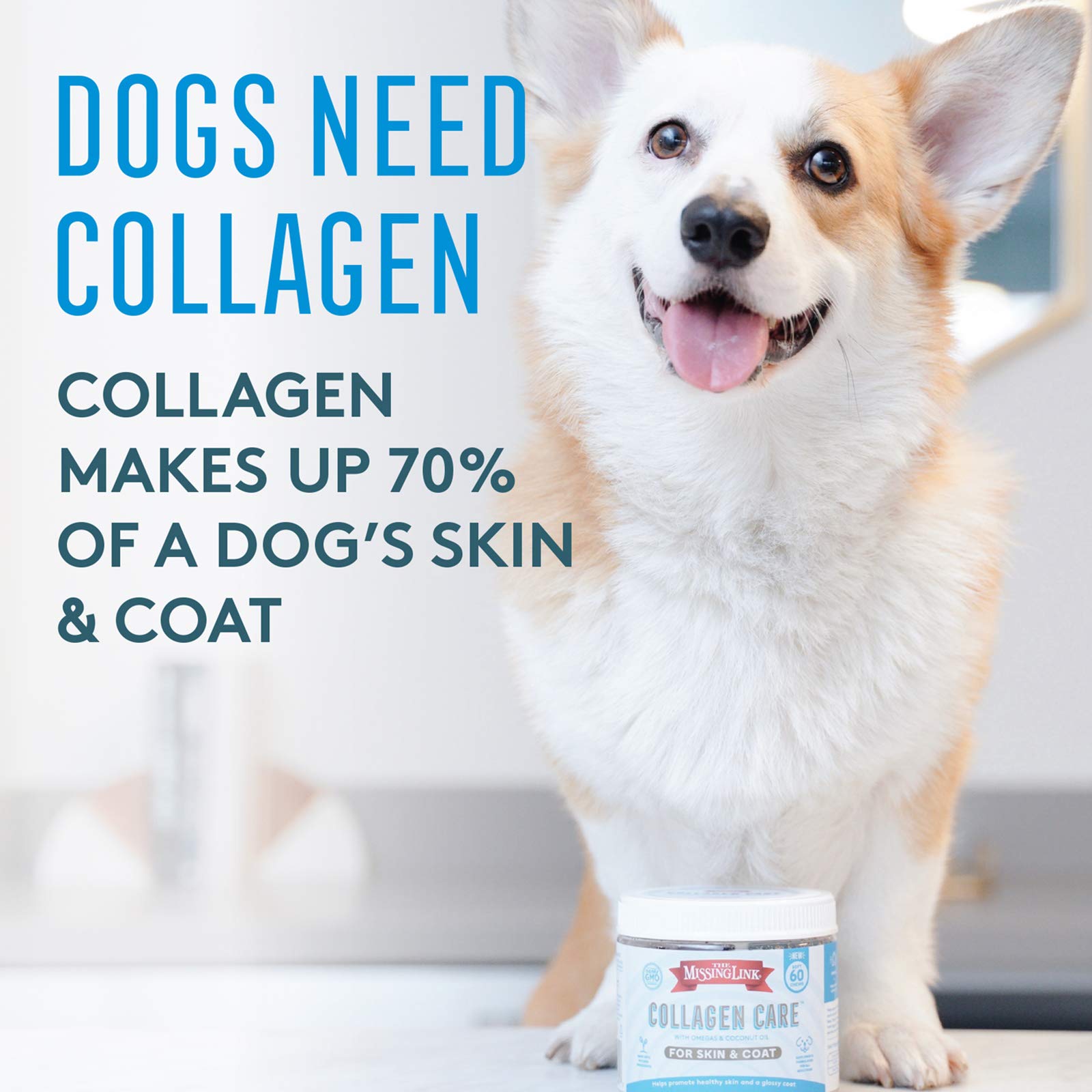 Texture moelleuse des bouchées The Missing Link Collagen Care pour chien