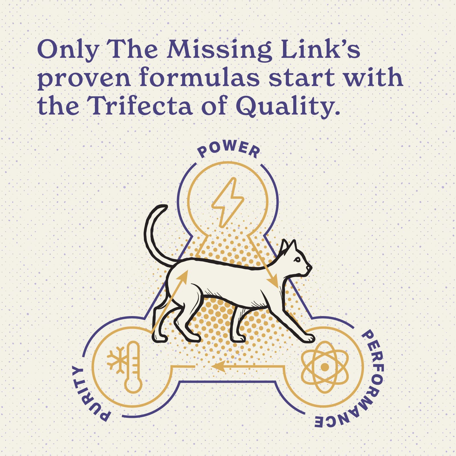 The Missing Link Feline Poudre: fibres digestives soutenant une digestion douce et régulière.