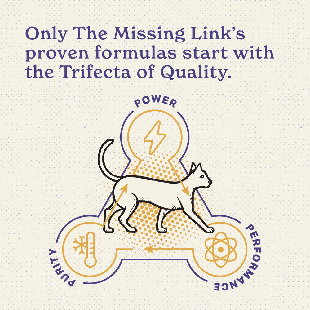 The Missing Link Feline Poudre: fibres digestives soutenant une digestion douce et régulière.