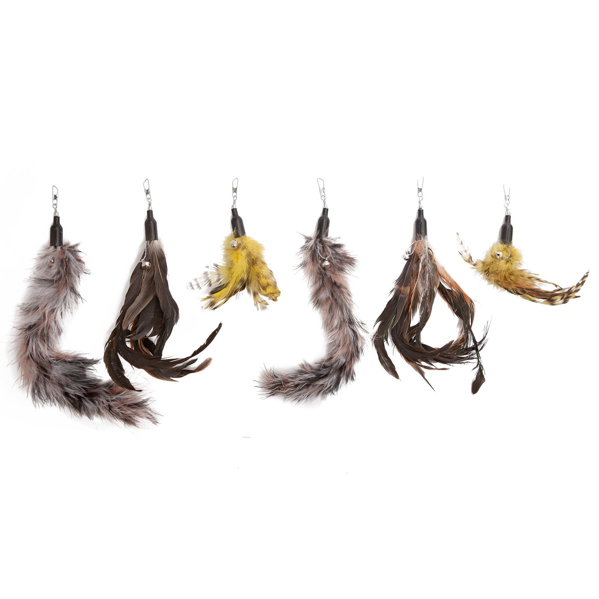 Remplissages en plume The Natural Pet Company, six pièces pour des séances de jeu prolongées.