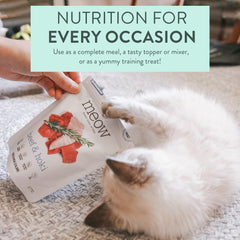 Vue des protéines élevées du Meow Freeze Dried Cat Food