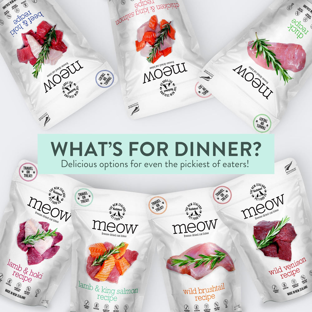 Utilisation comme repas ou garniture pour Meow Freeze Dried Cat Food