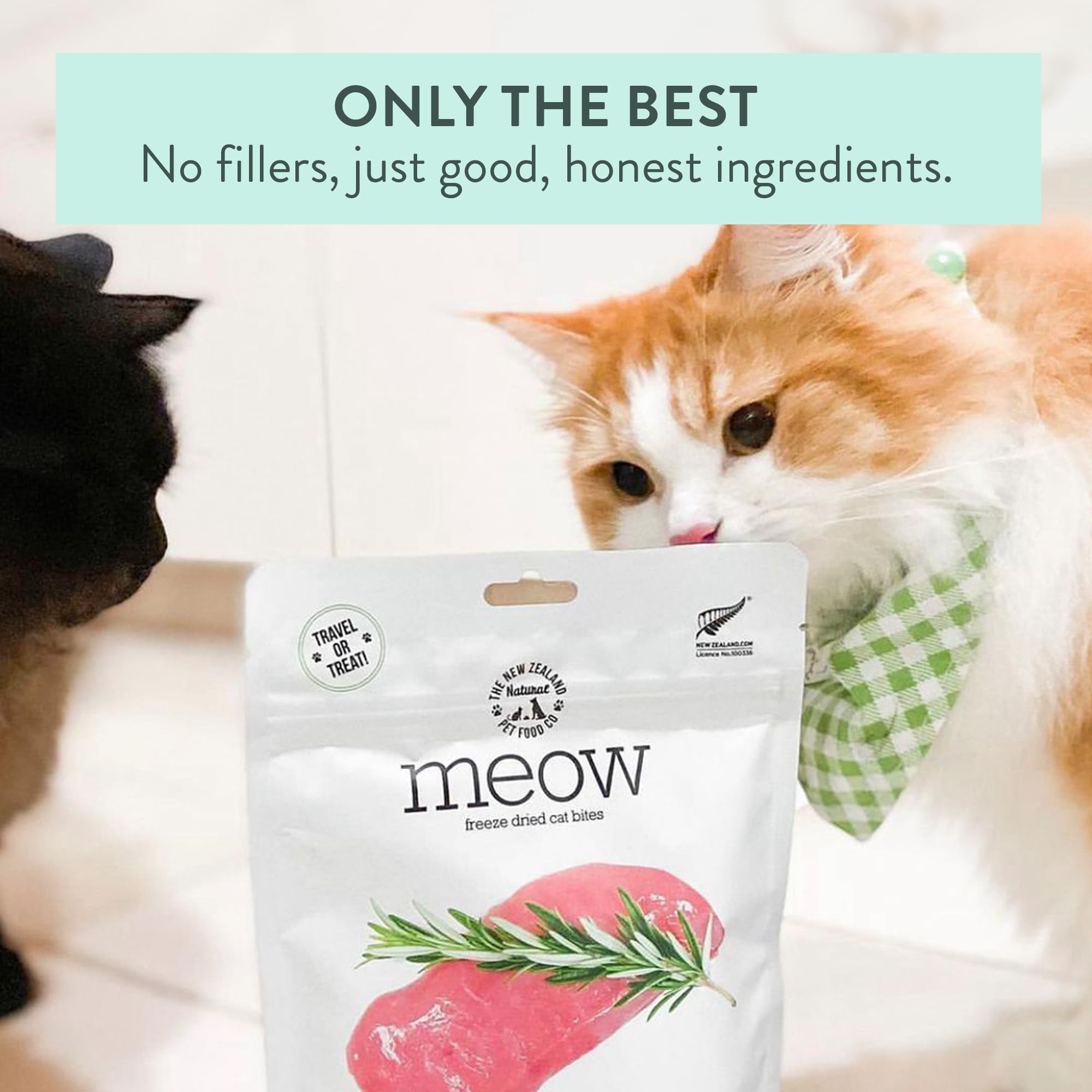 The New Zealand Natural Pet Food Co Meow Duck – sans conservateurs artificiels et sans additifs.