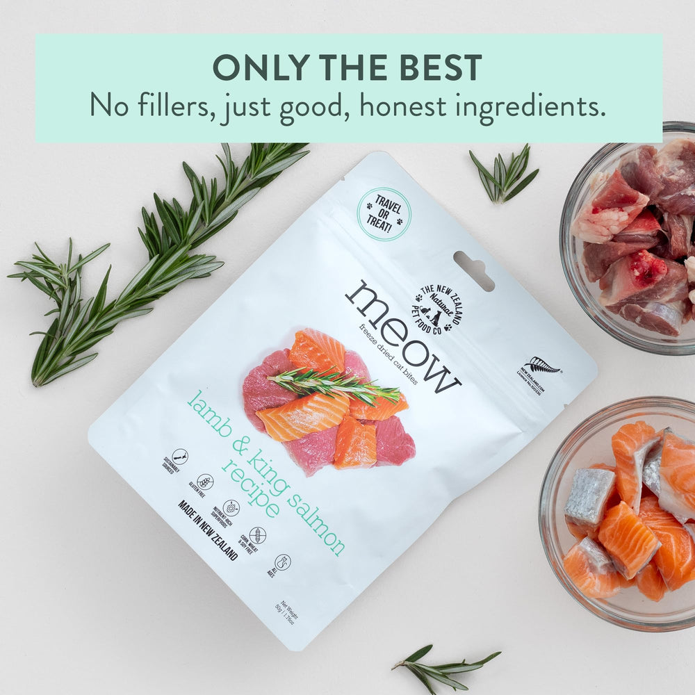 The New Zealand Natural Pet Food Co Meow - moules vertes NZ et huile de hoki pour vitalité.