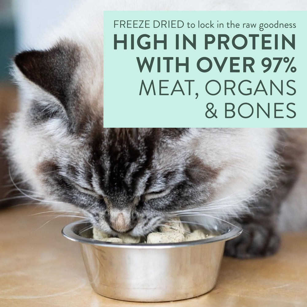 The New Zealand Natural Pet Food Co Meow — palourdes vertes NZ et miel de Manuka, nutriments naturels.