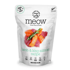 The New Zealand Natural Pet Food Co Meow - sachet lyophilise agneau-saumon pour repas équilibré.