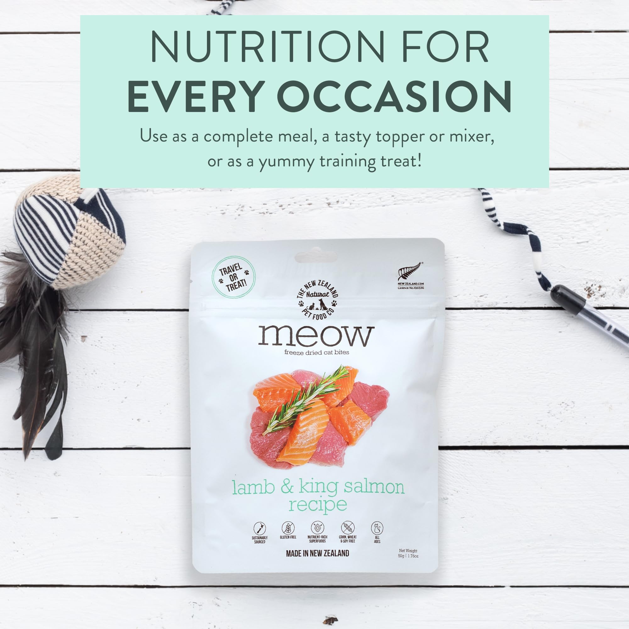 The New Zealand Natural Pet Food Co Meow - topper nourrissant pour sublimer chaque repas.