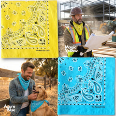 The Peacock Crew bandana jaune-magique, couleur audacieuse et texture douce