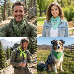 The Peacock Crew-bandana-vert-lime: couleur fraîche pour un look sportif et léger.