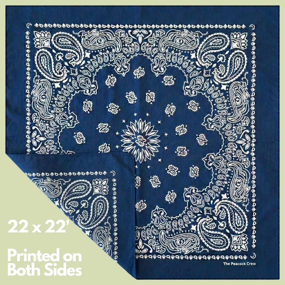 The Peacock Crew bandanas coton premium de qualité durable pour tous.