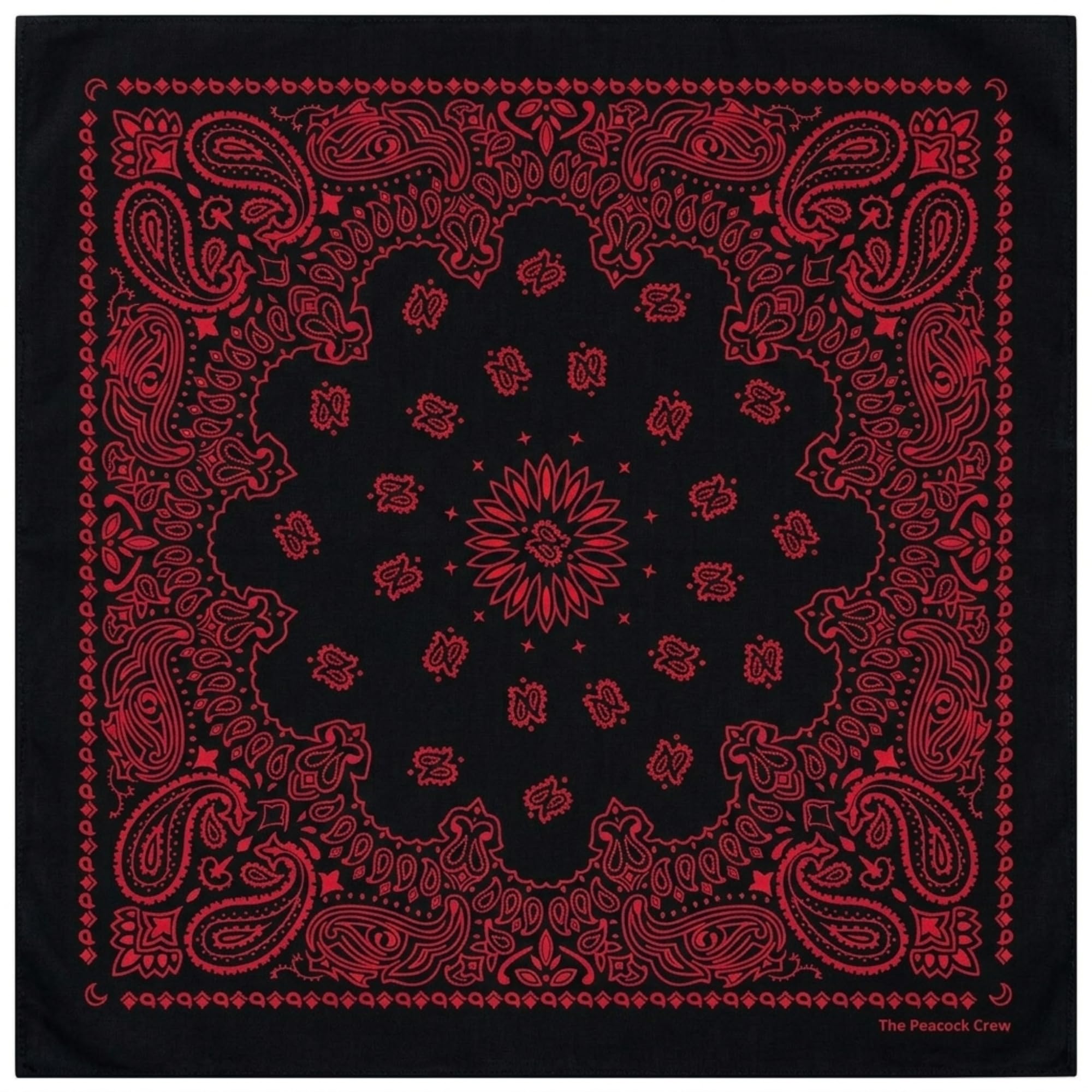 Dimensions 22 x 22 pouces The Peacock Crew – carré polyvalent pour divers styles.