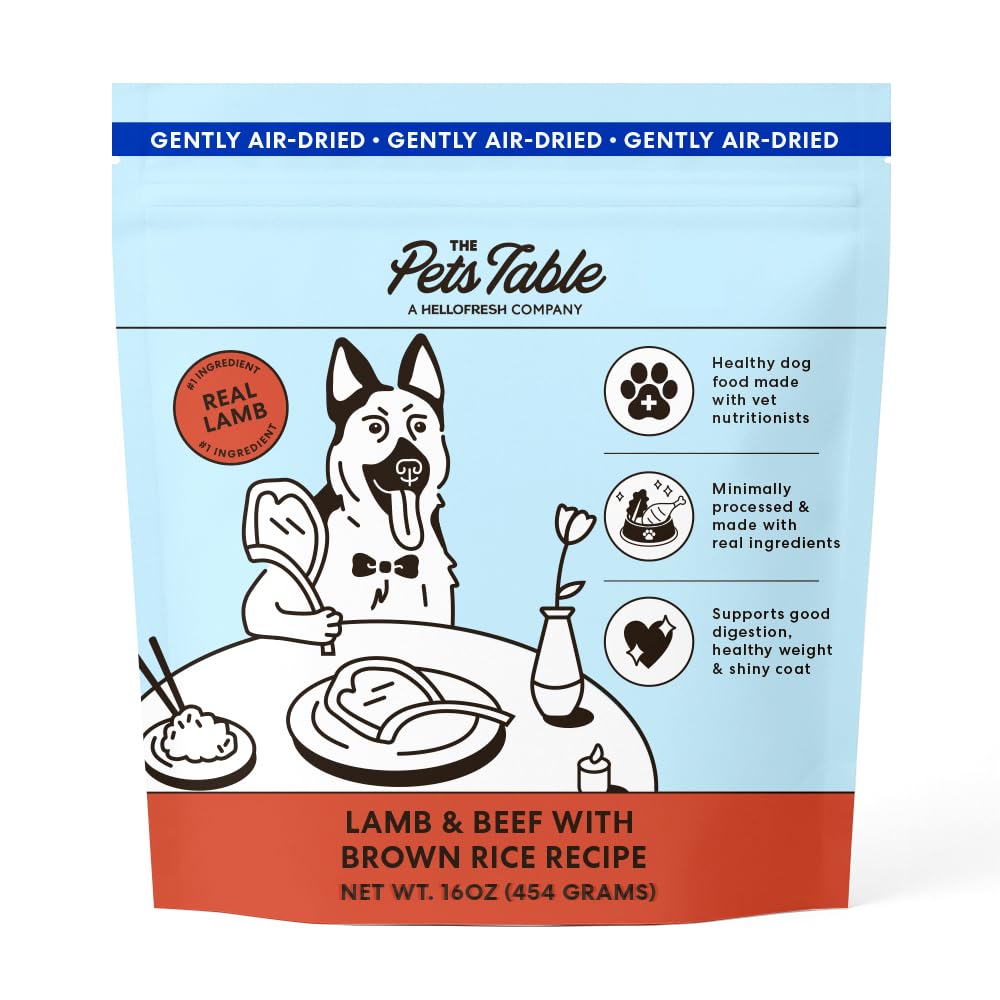 The Pets Table: portion agneau et boeuf sur riz brun pour chiens actifs