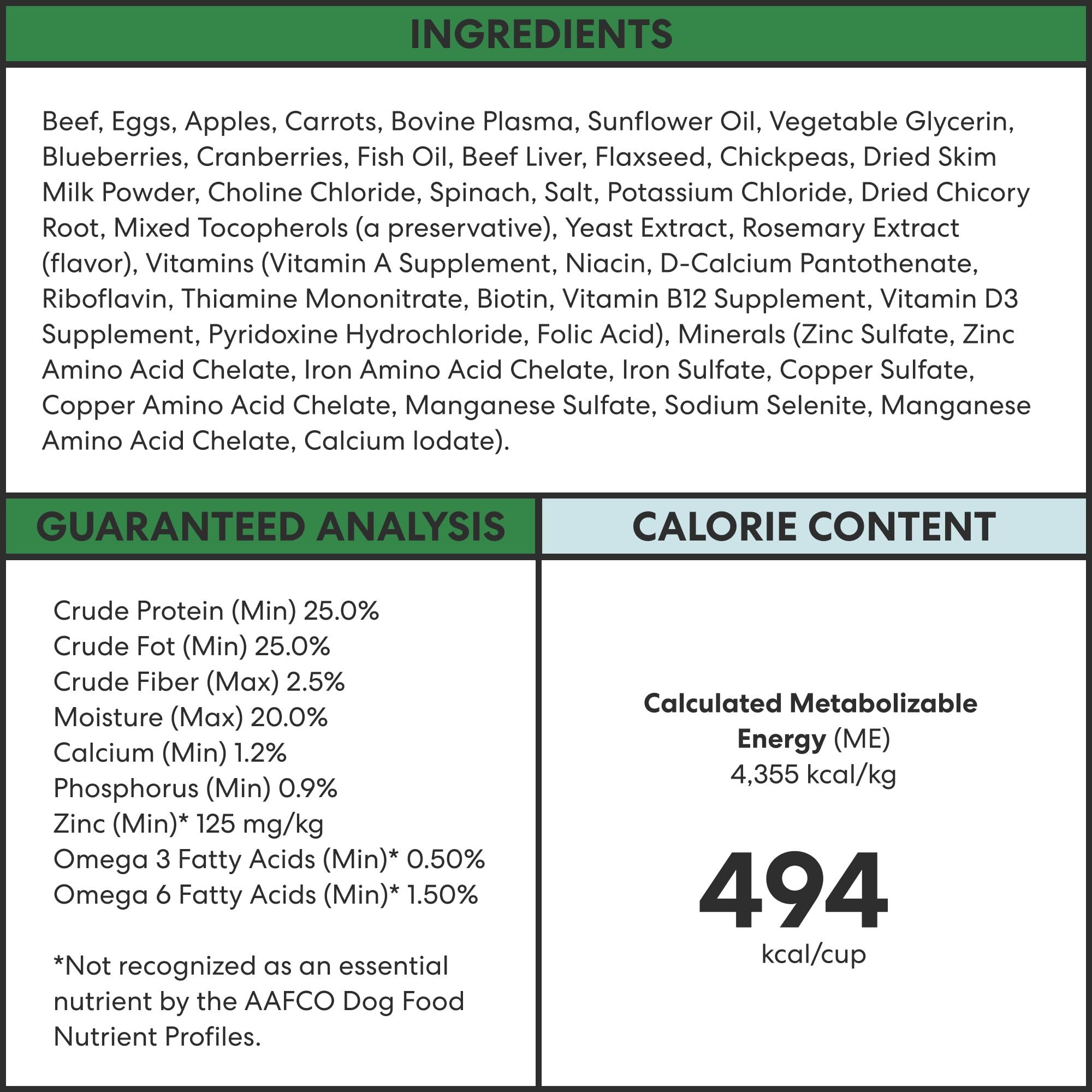 The Pets Table Boeuf Baies – goût riche et nutrition équilibrée à chaque bouchée.
