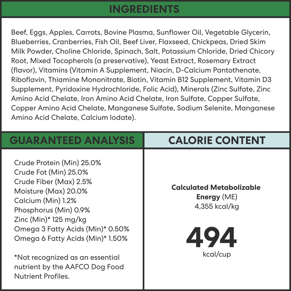 The Pets Table Boeuf Baies – goût riche et nutrition équilibrée à chaque bouchée.