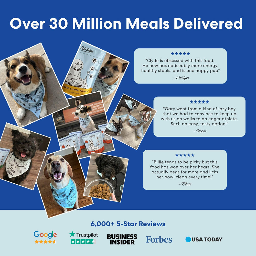 The Pets Table ingredients de qualite fabriquees aux etats-unis.