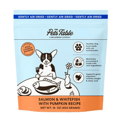 The Pets Table saumon et poisson blanc avec citrouille, sac de 1 lb, nutrition équilibrée.