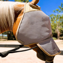 The Sunny Zebra masque cheval ventilation efficace pour chaleur et soleil.