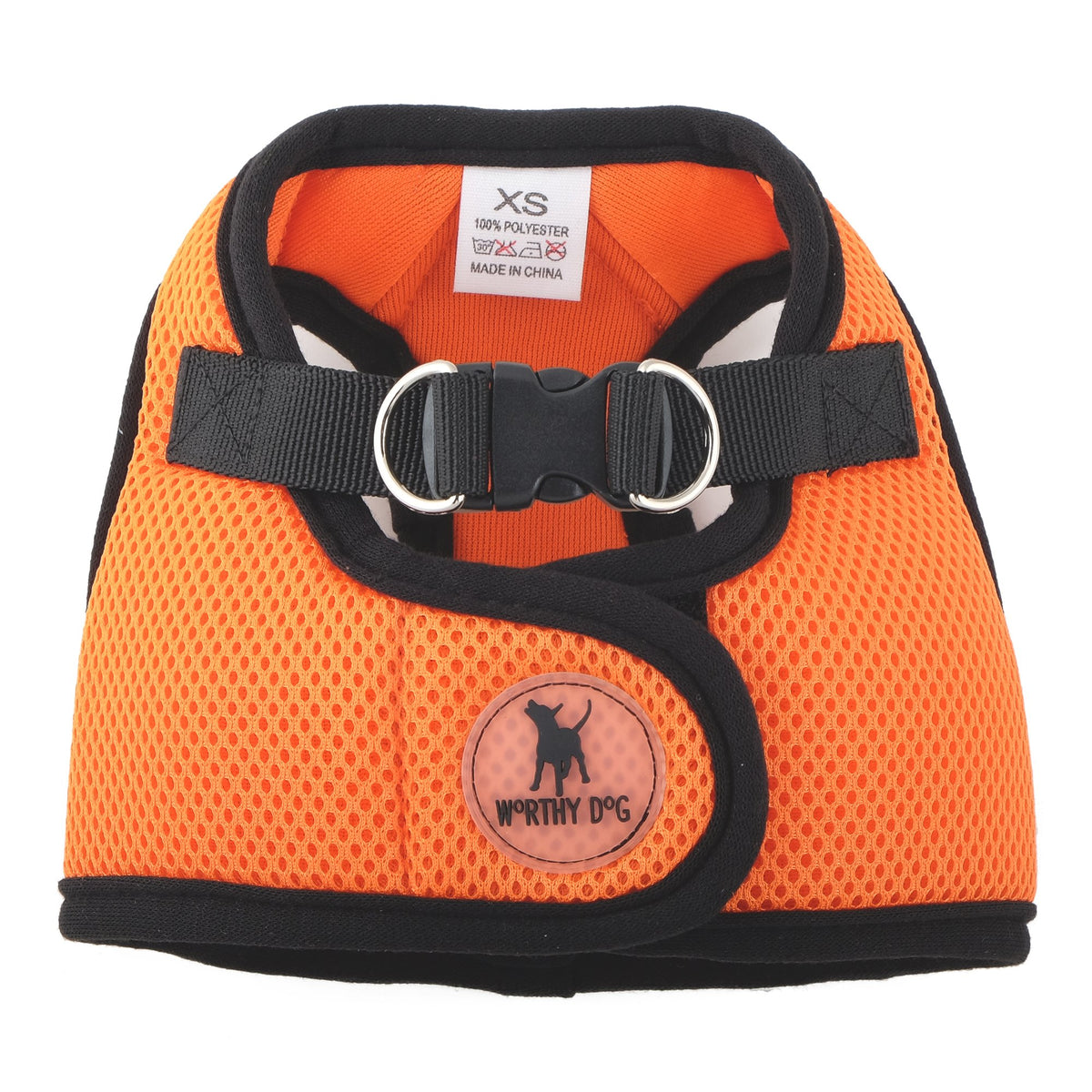 The Worthy Dog harnais Step-in orange pour chien moyen, mise en place rapide et confort