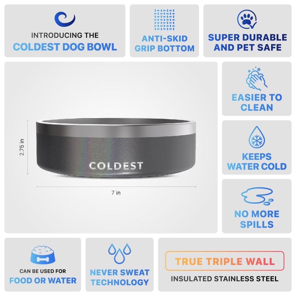 Bol Coldest Water couleur Stardust Glitter ajoute une touche stylée à l'espace repas.