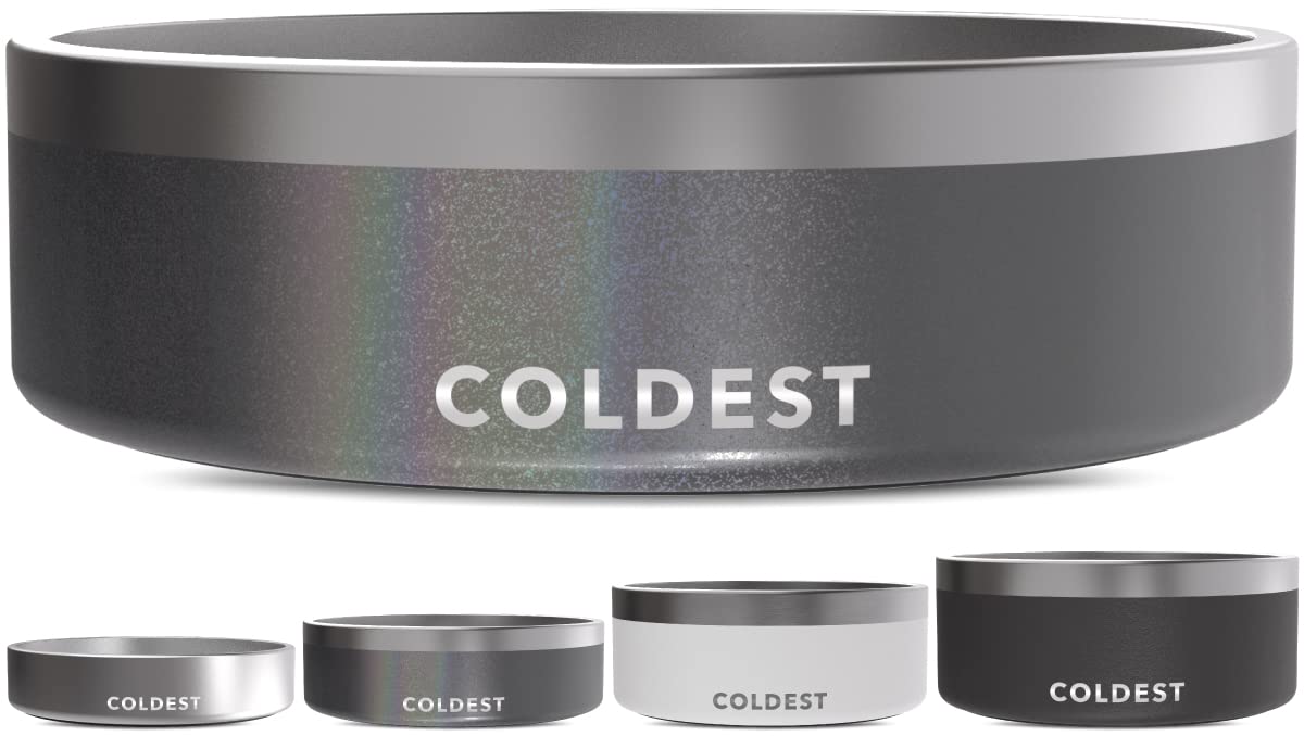Bol Coldest Water pour chien en inox, antirouille, idéal pour hydratation durable.