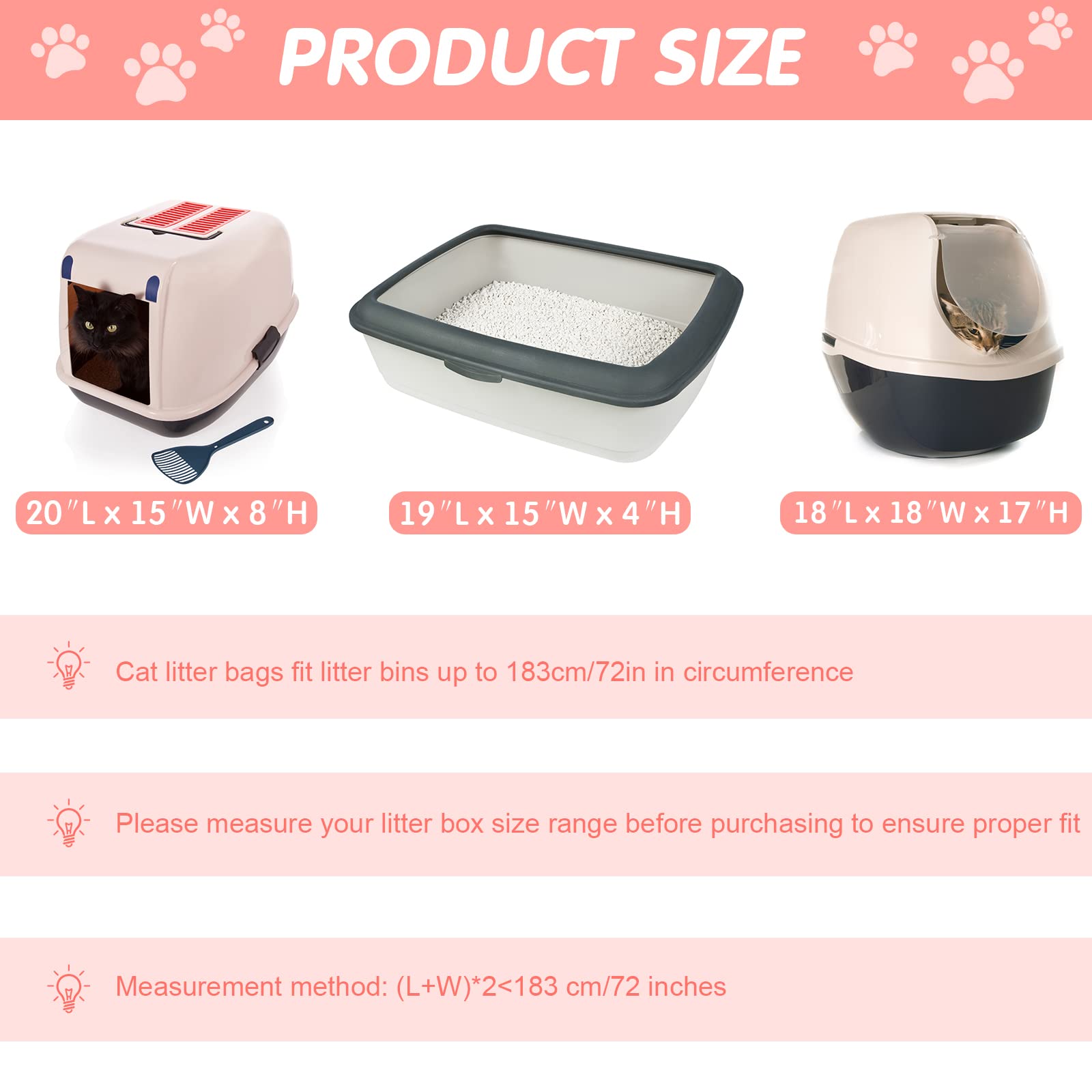 Thenshop sacs litiere avec cordon: poignée pratique pour changer rapidement