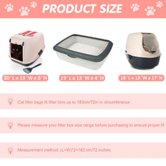Thenshop sacs litiere avec cordon: poignée pratique pour changer rapidement