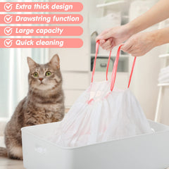 Thenshop sacs litiere 60 pièces rose: emballage généreux pour usage quotidien