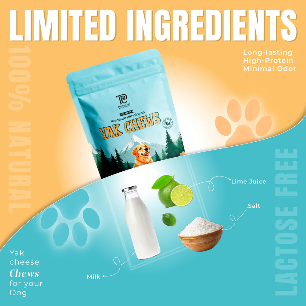 ThePawClub barre yak Himalaya sans odeur, option protéinée pour petits chiens