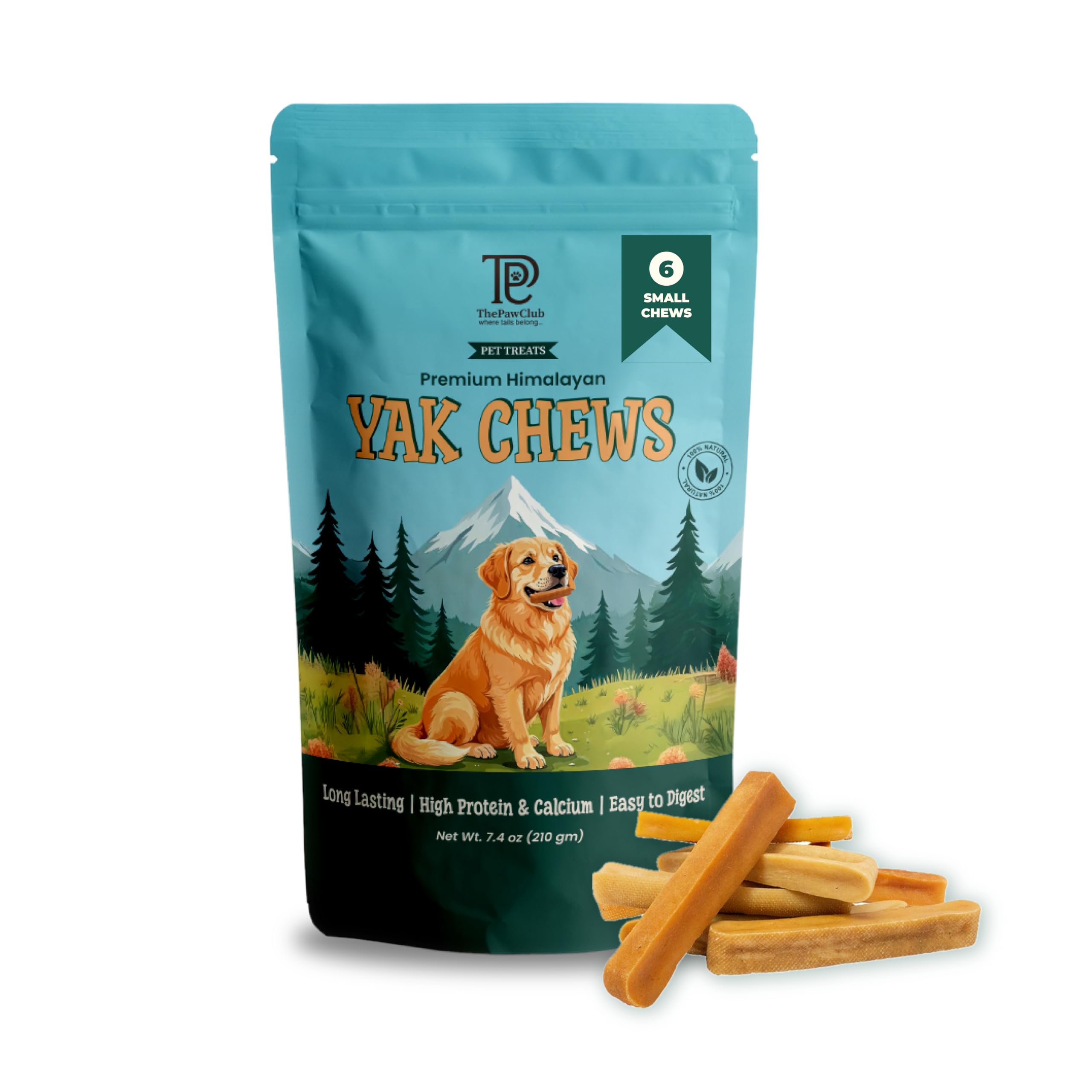 ThePawClub barre fromage yak Himalaya pour petit chien, dureté élevée pour morsures puissantes
