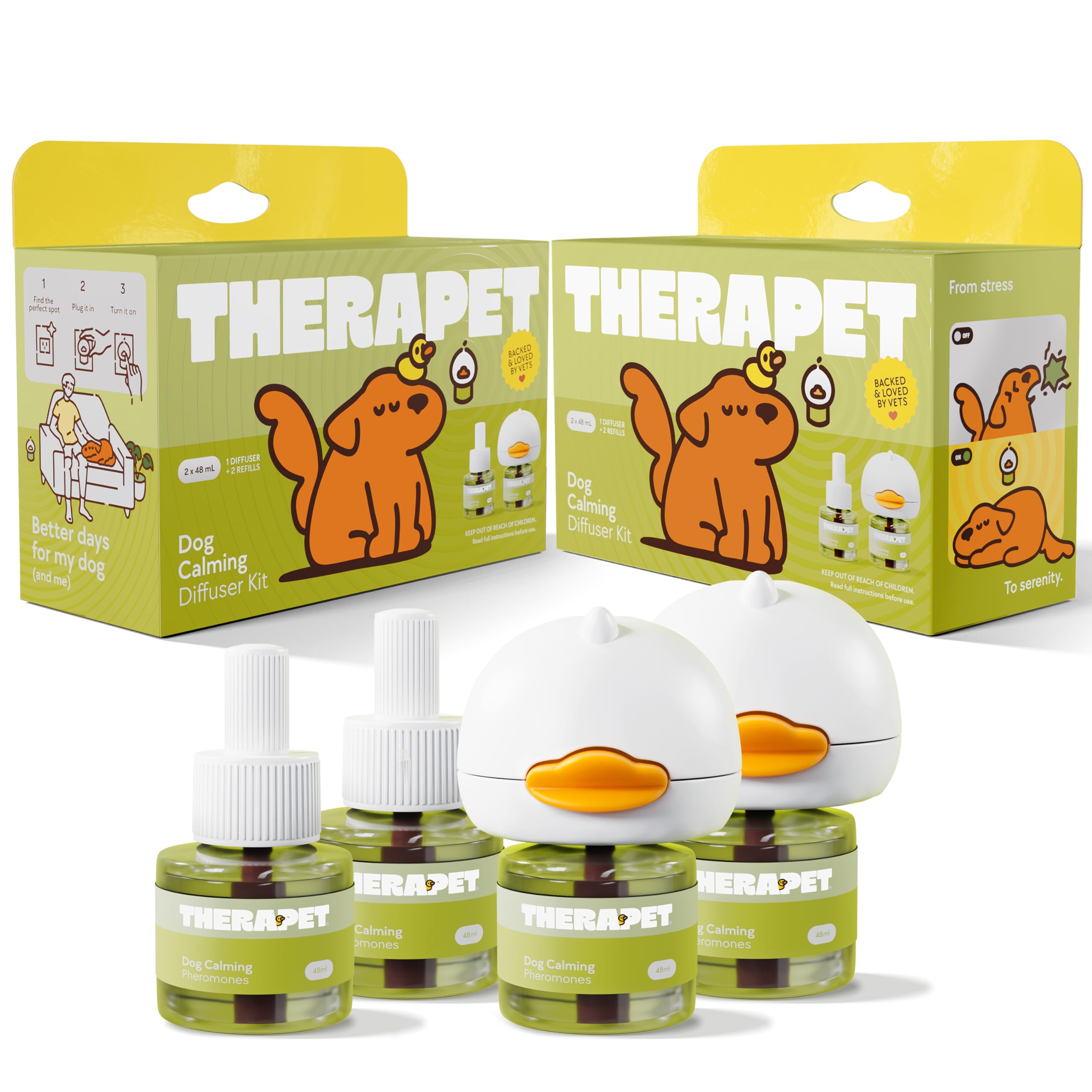 TherapetMD duo-diffuseurs: ensemble couvrant 120 jours de calme.