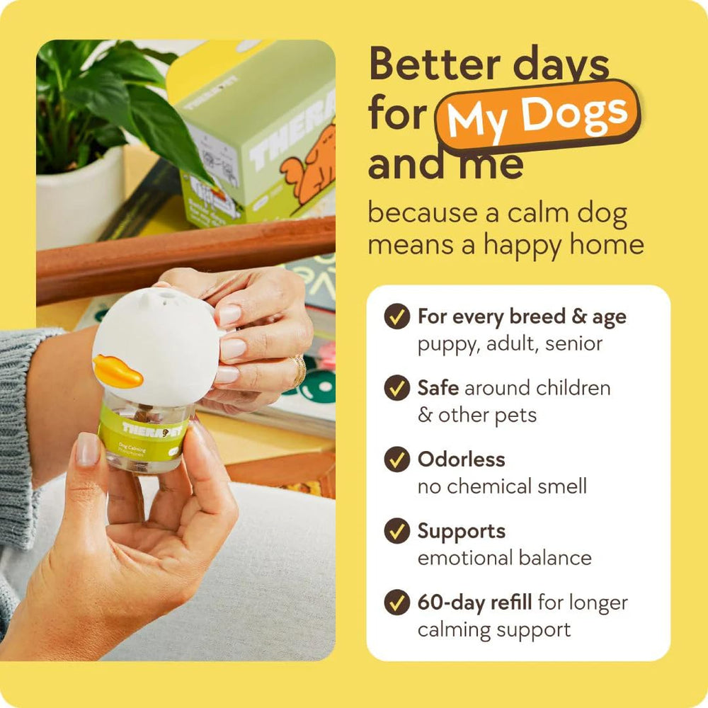 Utilisation recommandée uniquement avec le diffuseur TheraPetMD pour chiens.
