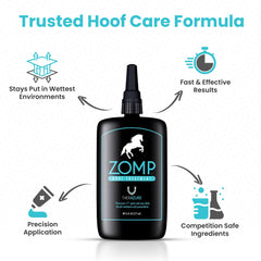 Therazure Zomp: Liquide cuivre-base pour une action durable sur le sabot.