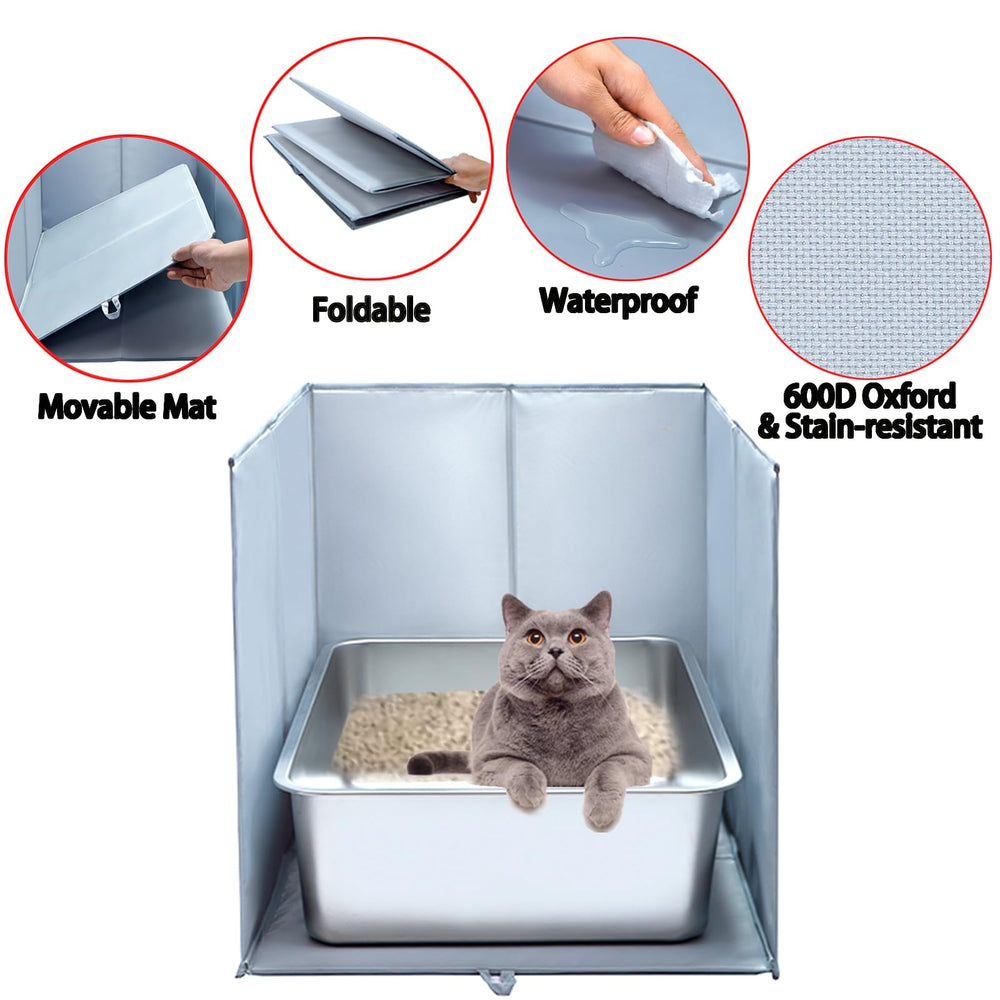 THINMUHAND Tapis litière amovible, nettoyage rapide et entretien facilité