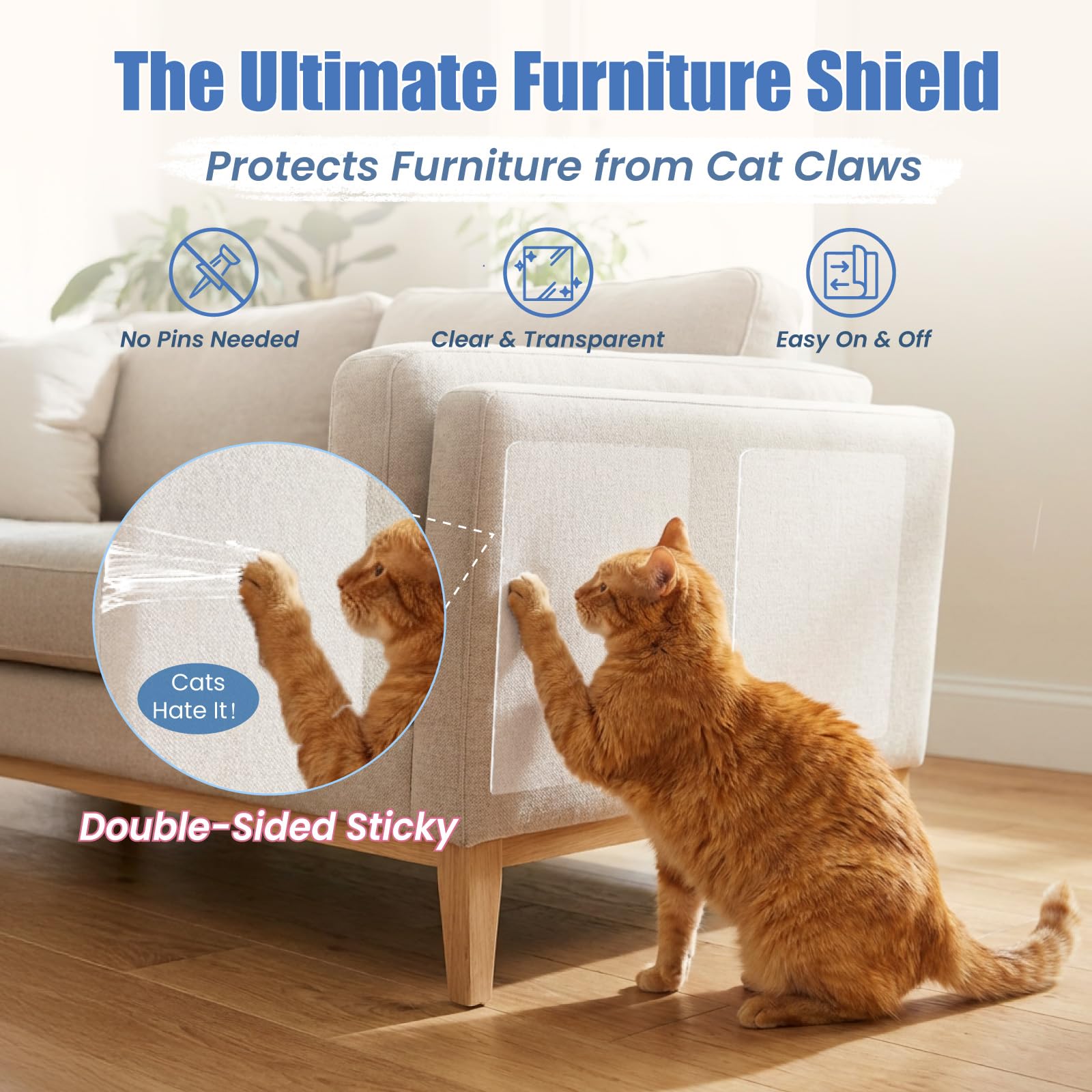 THLHKD: protections anti-griffes pour canapé, transparent et adhésifs.