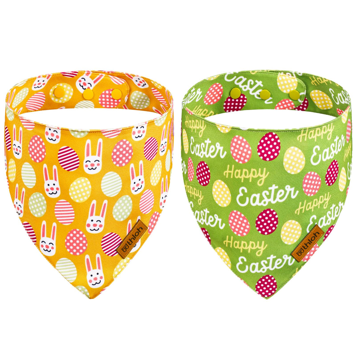 THLOH bandana pour chien avec motif lapin réversible, confort été et look festif.