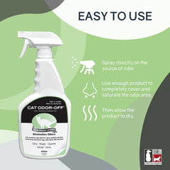 Odorcide Thornell Cat Odor-off : application sur surfaces pour traiter l’odeur.
